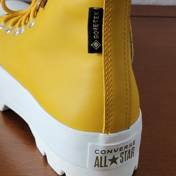 Converse Women's CTAS Lugged Winter Hi Leather Gore-Tex 565005C Gold Dart - Picture 9 of 9